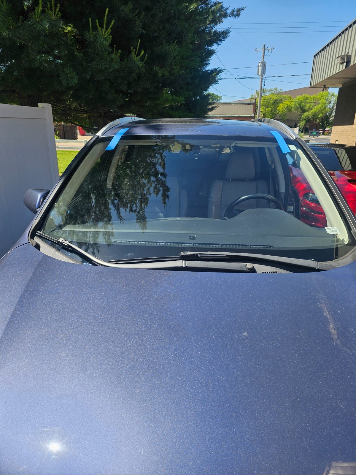 New windshield after replacement by Auto Glass Xpress in St. Louis Missouri