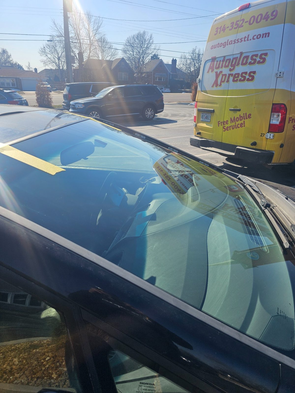 Mobile windshield installation by Auto Glass Xpress in St. Louis Missouri