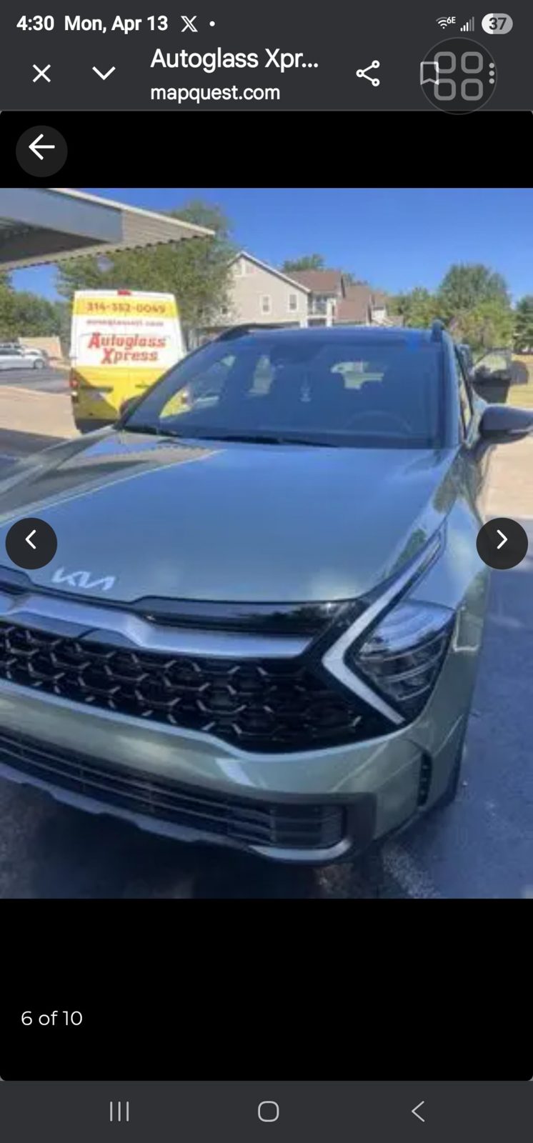 Mobile windshield replacement service by Auto Glass Xpress for a Kia in St. Louis Missouri